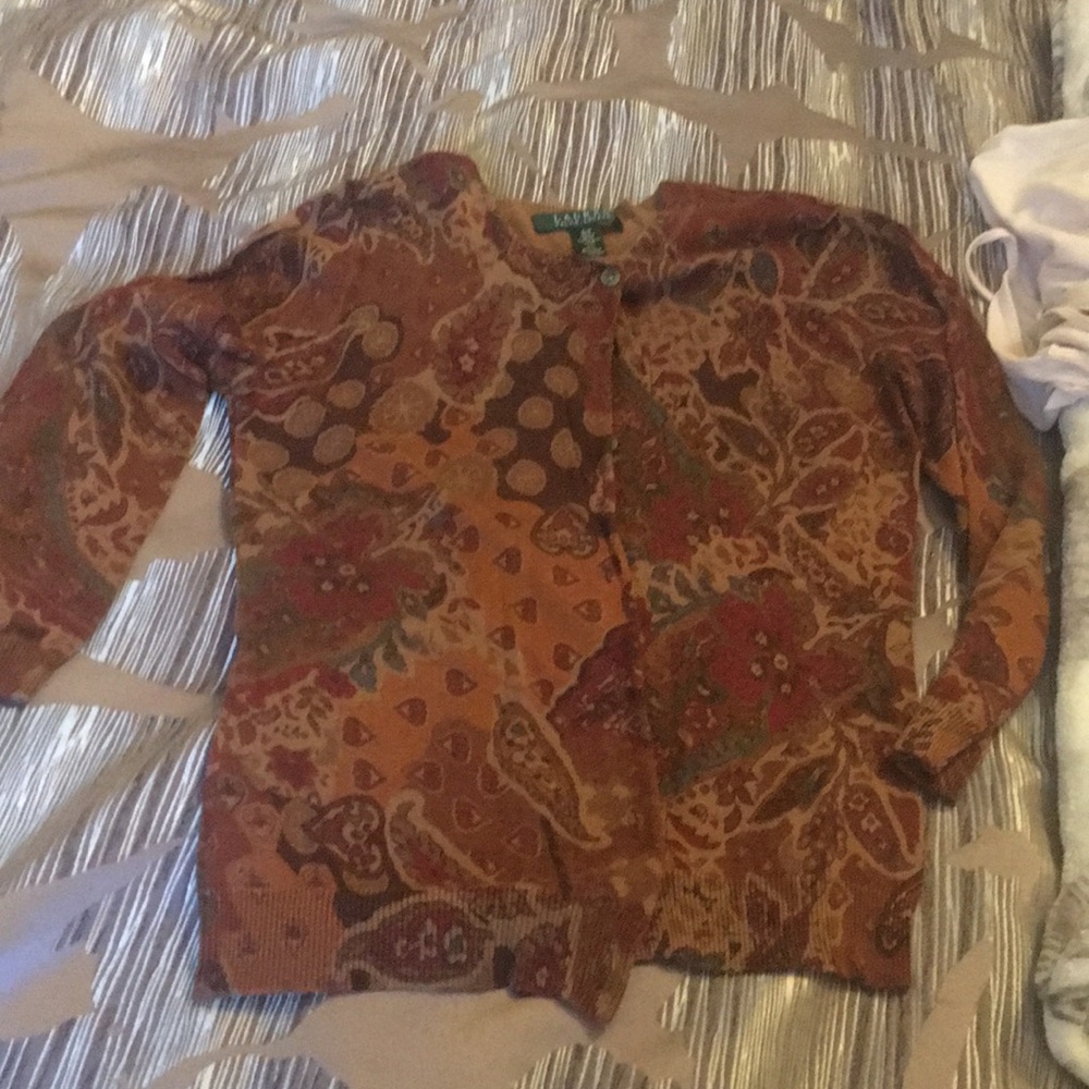 Paisley silk/cotton Ralph Lauren Cardigan